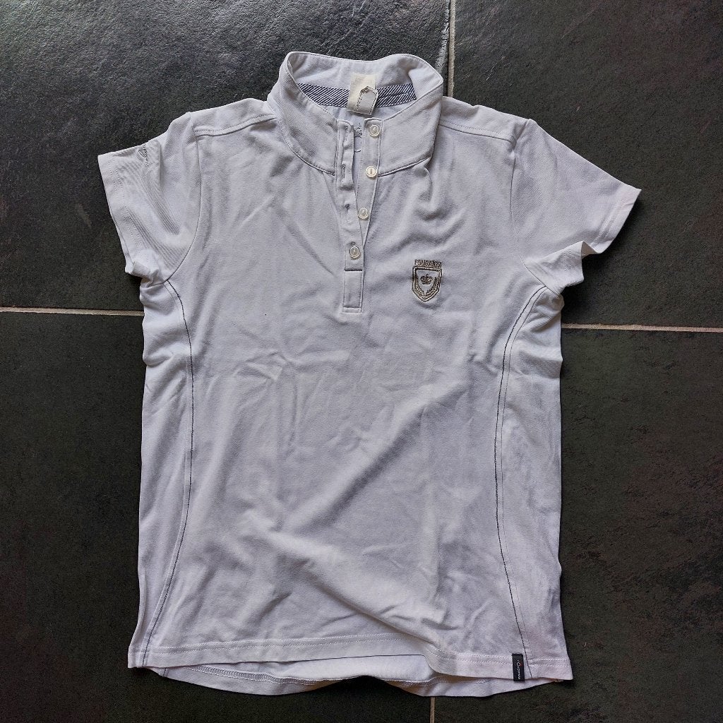 Rijkleding shirt wit Fouganza, Dieren en Toebehoren, Paardrijkleding, Ophalen, Kinderen, Dressuur, Zo goed als nieuw