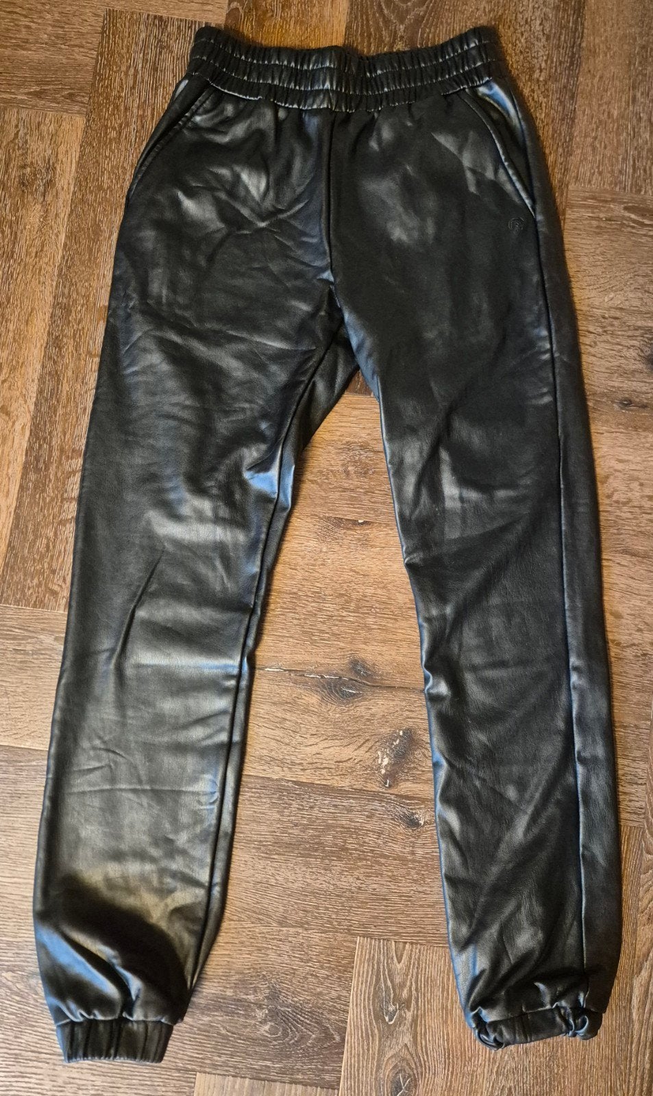 RAIZZED Zwarte Joggingbroek van Imitatieleer Maat 14/164, Meisje, Zo goed als nieuw, Raizzed, Ophalen