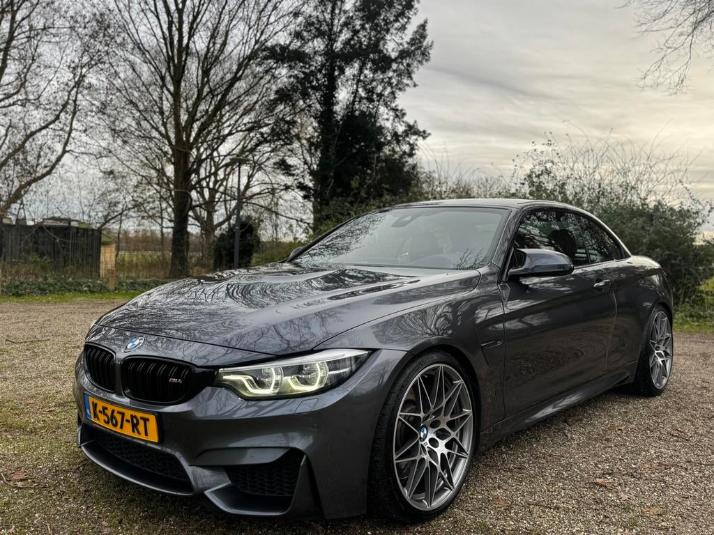 BMW 4-Serie M4 451pk 2017 Grijs Competition/Facelift/Cabrio, Auto's, Automaat, Achterwielaandrijving, 4-Serie, Cabriolet