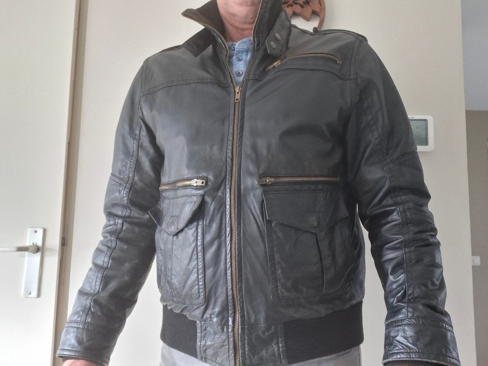 Leren jasje stijlvol zwart maat XL - Superior New York, Zwart, Maat 56/58 (XL), Ophalen of Verzenden, Superior New York