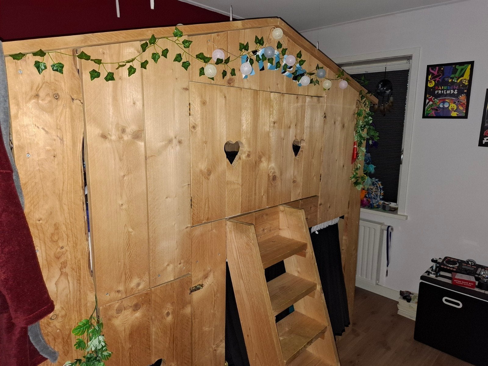 Hoogslaper steigerhout. evt 2 slaapplekken huisje, Kinderen en Baby's, Kinderkamer | Stapelbedden en Hoogslapers, Ophalen of Verzenden