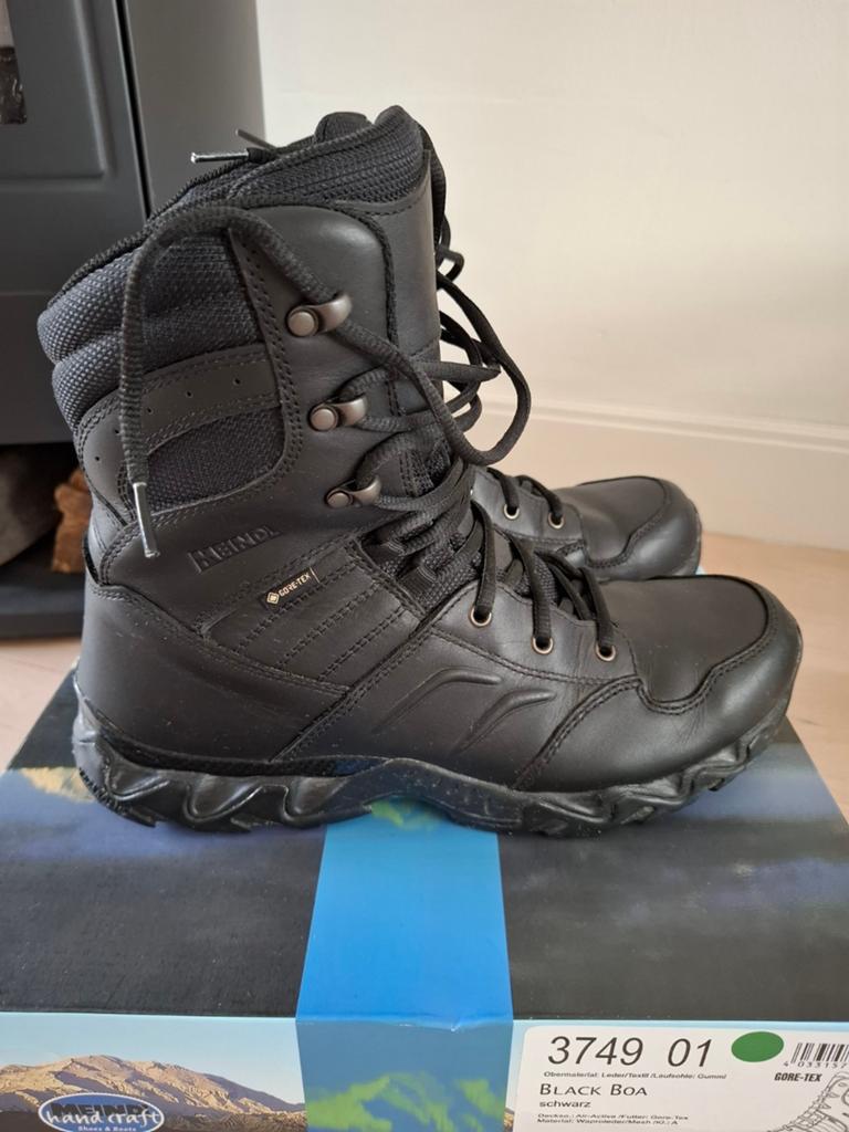 Meindl Black Boa GTX Tactical Boots - Maat 9/43 (Nieuw), Sport en Fitness, Bergsport en Wandelen, Ophalen of Verzenden, Nieuw