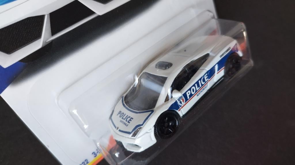 Lamborghini Gallardo Police 1:64 3inch Matchbox Pol, Auto, Nieuw, Matchbox, .