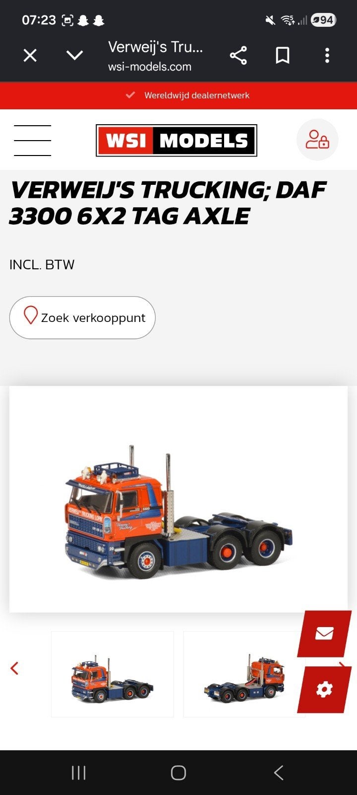gezocht onderdelen daf 3300, Ophalen of Verzenden, Zo goed als nieuw, Bus of Vrachtwagen, Wsi