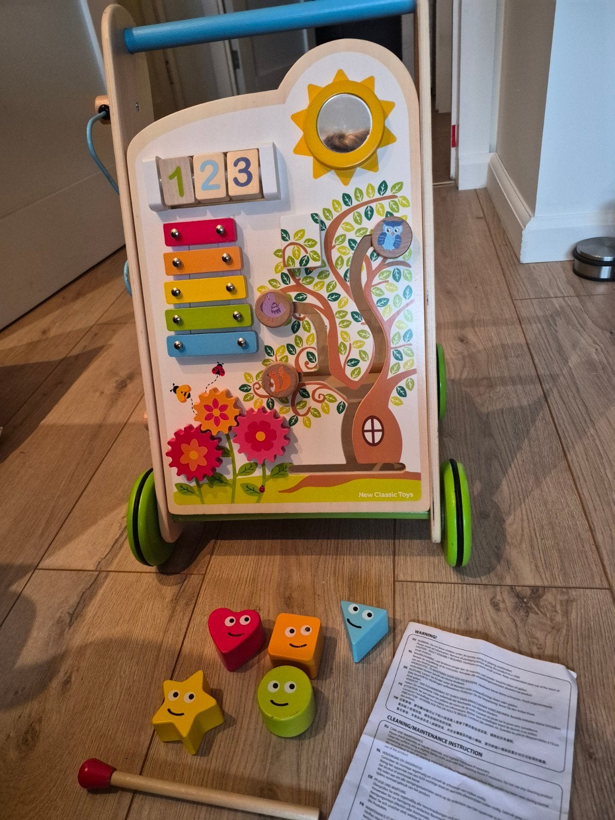 New Classic Toys Houten Loopwagen met Activiteiten, Ophalen, Zo goed als nieuw, Overige typen, Met geluid