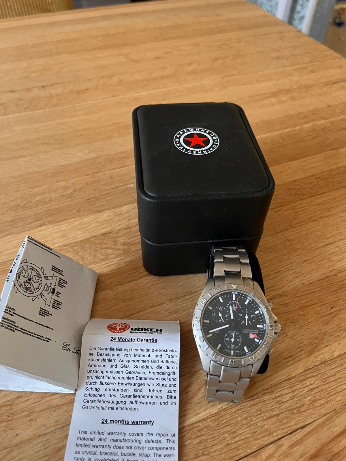 Originele Kalashnikov AK 1000 horloge, Overige merken, Staal, Gebruikt, Verzenden