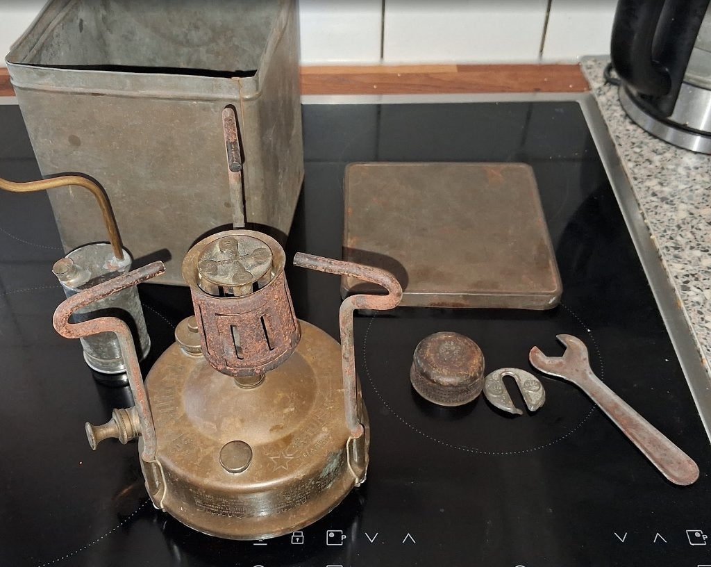 Antieke Radius petroleum brander, Ophalen of Verzenden, Gebruikt