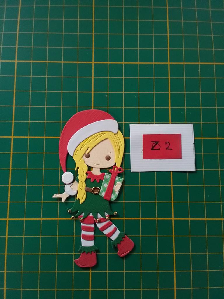 Z2 Stansjes kerst elf met kado, Ophalen of Verzenden, Nieuw, Kerst, Overige typen