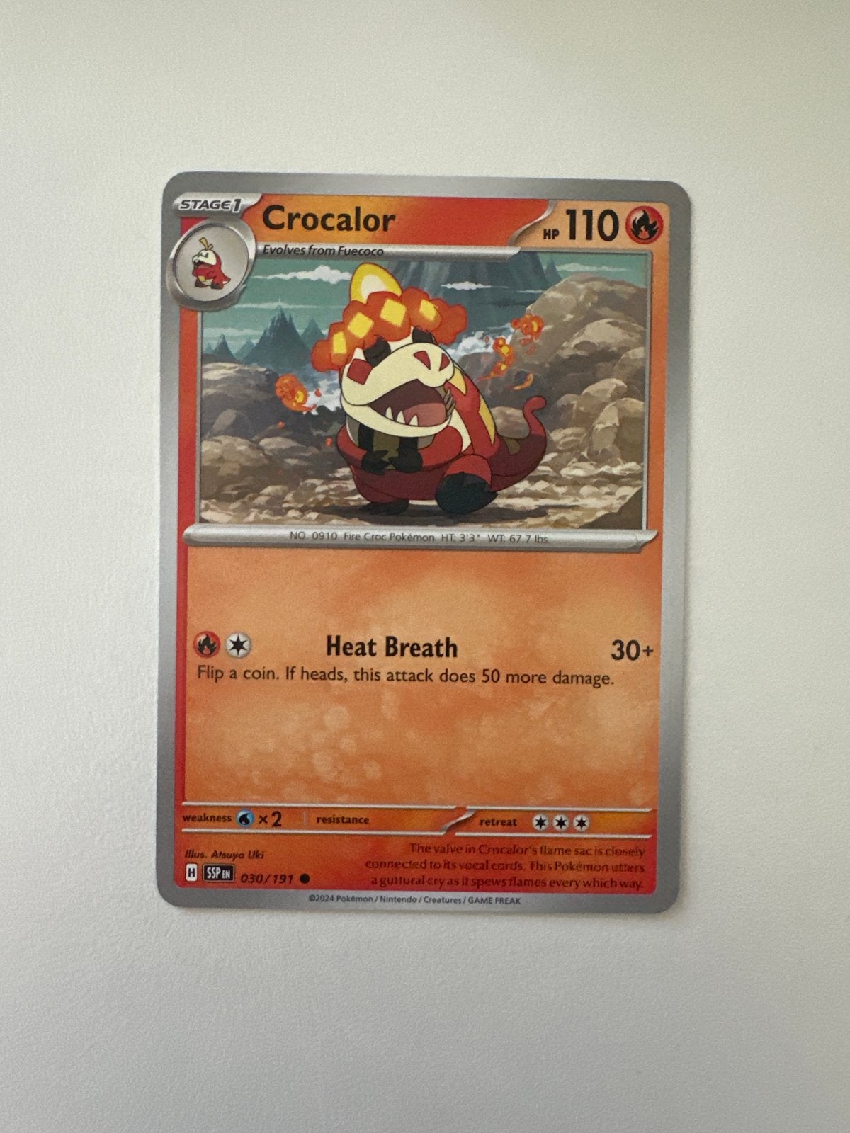 Pokémon Kaart Crocalor 030/191 SSP, Ophalen of Verzenden, Zo goed als nieuw, Losse kaart