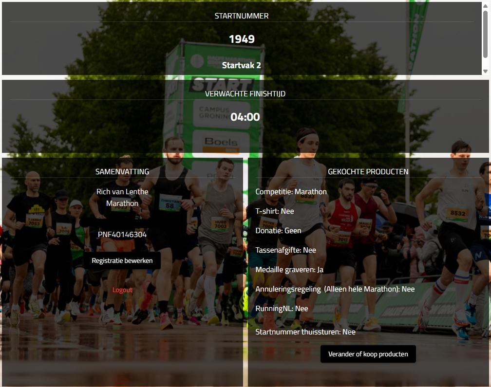 Ticket marathon Groningen, Overige merken, Verzenden, Overige typen, Nieuw