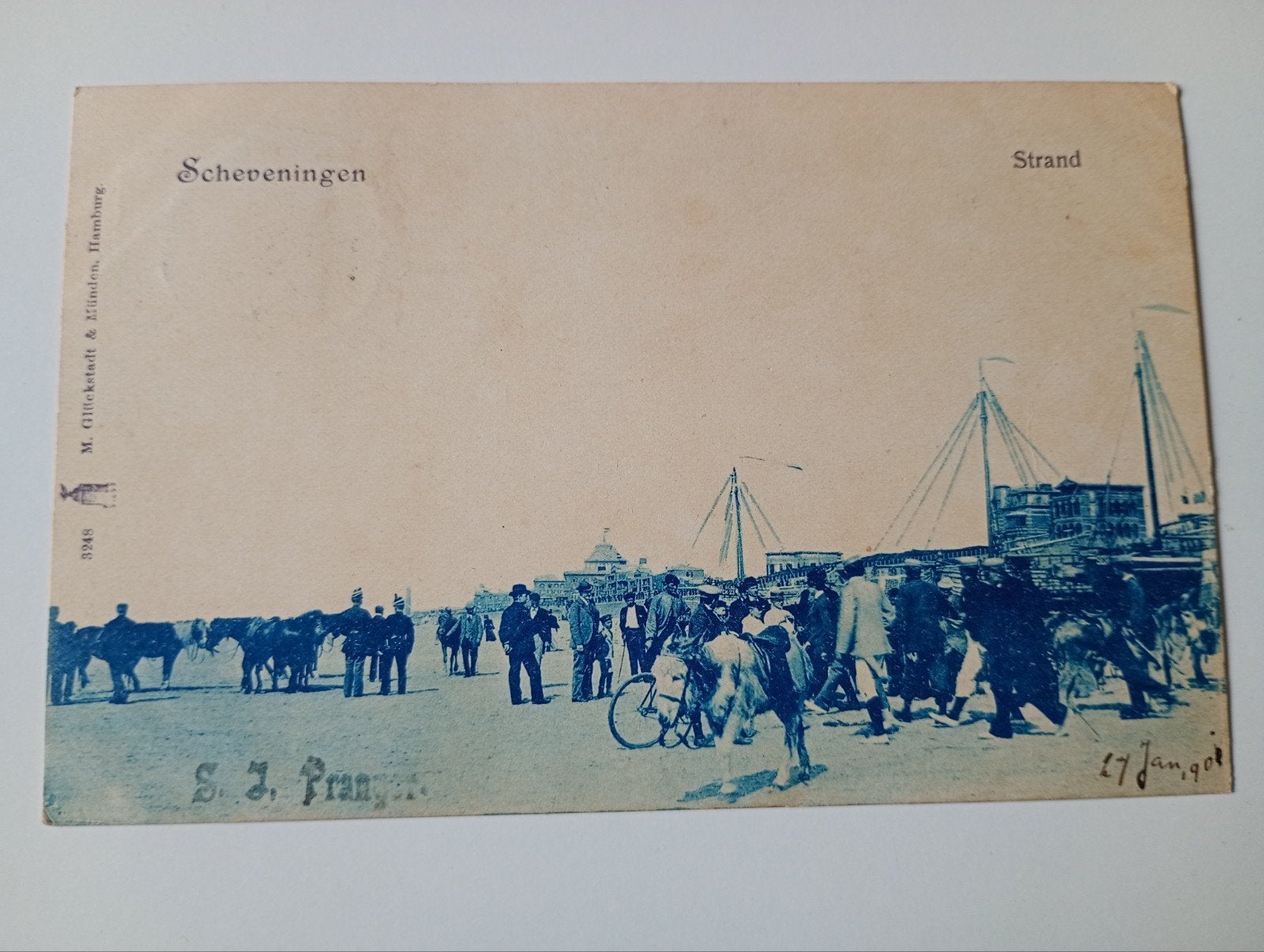 Scheveningen 1901, Ophalen of Verzenden, Voor 1920, Gelopen, Zuid-Holland