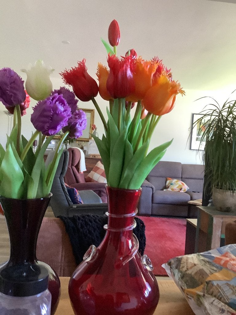 Kunst bloemen hout en plastic, Binnen, Kunstbloem, Nieuw, Ophalen of Verzenden