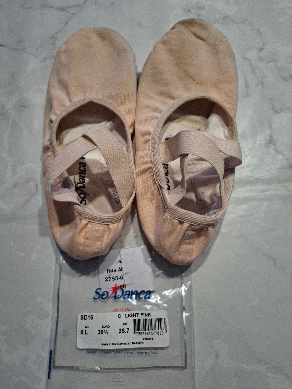Gebruikte ballet slofjes 2 paar - So Danca SD16, maat 39.5, Ophalen of Verzenden, Gebruikt, Schoenen