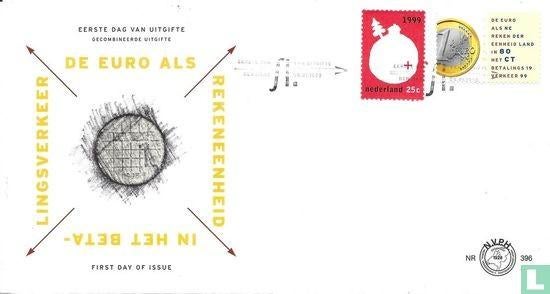 FDC E396 De Euro 1999 NL onbeschreven, Postzegels en Munten, Postzegels | Eerstedagenveloppen, Ophalen of Verzenden, Nederland