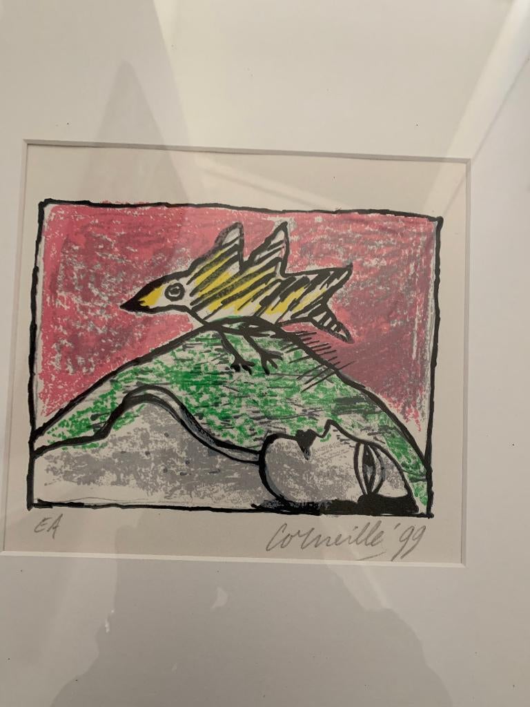 CORNEILLE VROUW MET VIS EERSTE ARTIEST DUS UNIEK UIT 1999, Antiek en Kunst, Kunst | Litho's en Zeefdrukken, Ophalen of Verzenden