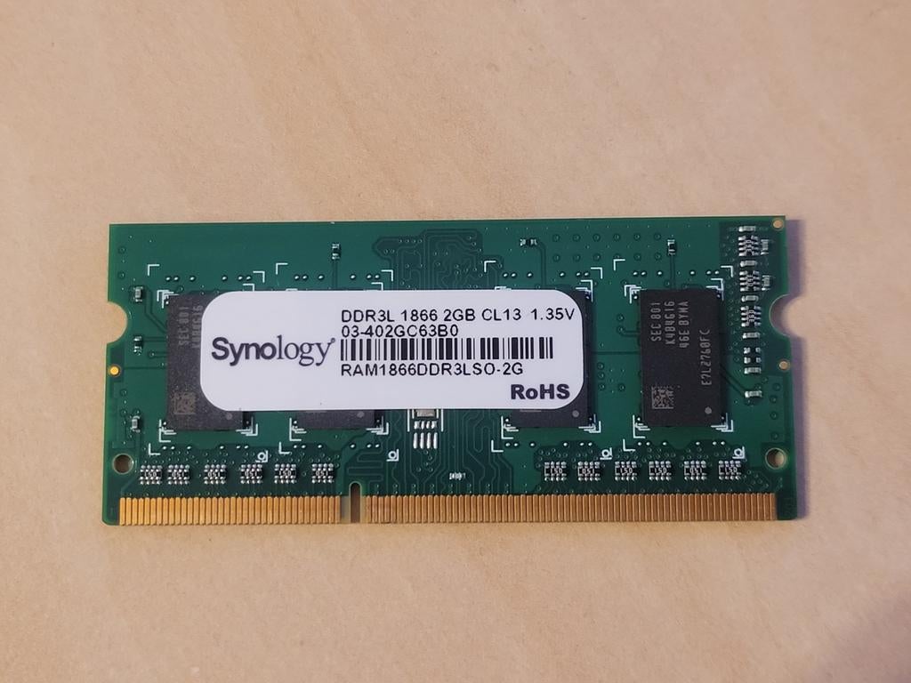 Synology DDR3L 2GB RAM Geheugenmodule, Server, DDR3, Ophalen of Verzenden, Zo goed als nieuw