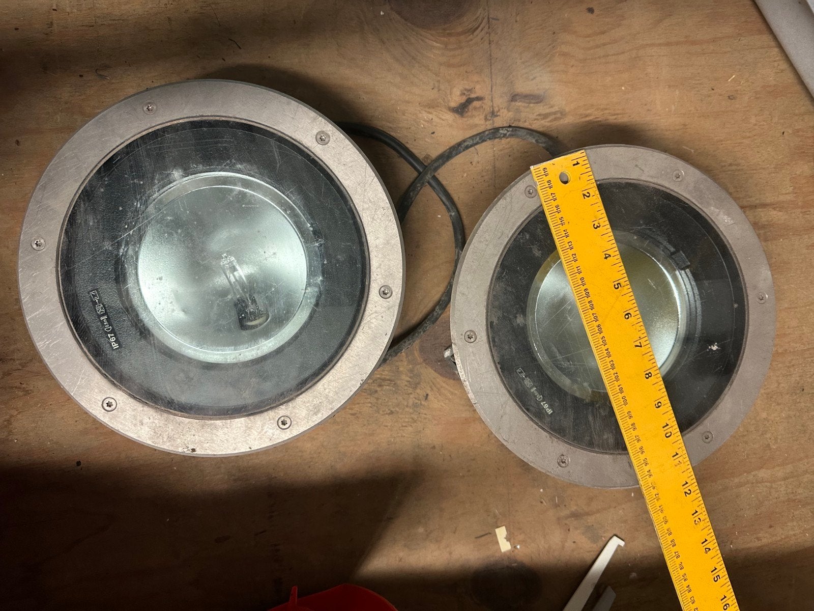 2x Gebruikte Grondlampen, Ophalen, Gebruikt, Staal, Minder dan 50 watt