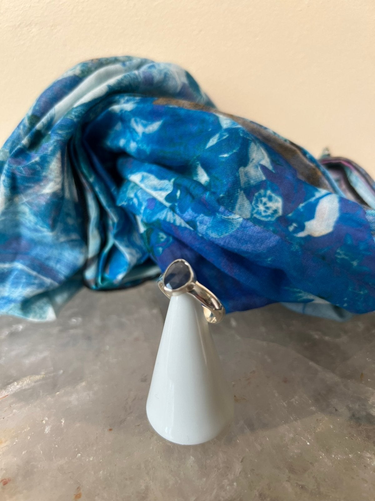 Saffier geluk beschermt doelgericht inzicht power, Sieraden, Tassen en Uiterlijk, Ringen, Blauw, Magnolia11, Nieuw, Ophalen of Verzenden