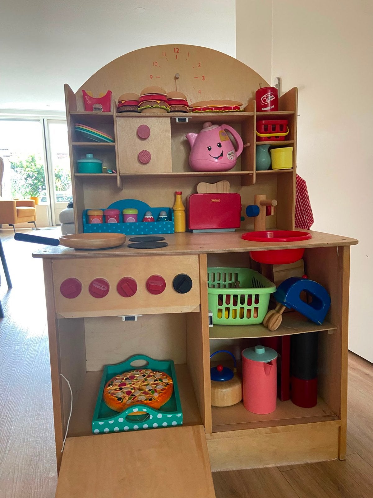 Houten speelkeuken met accessoires, Ophalen, Gebruikt, Meubelstuk of Keukentje