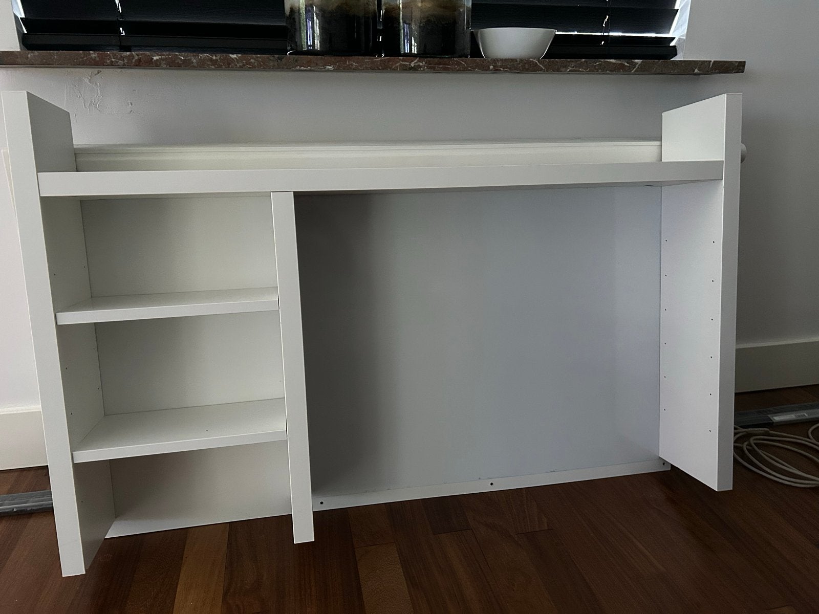 Wit opzet voor kinderbureau, Huis en Inrichting, Bureaus, Ophalen, Opzetstuk, 120 cm, Spaanplaat of MDF