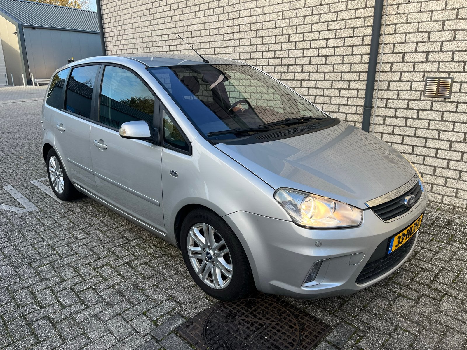 Ford C-Max 2.0 107KW Powershift 2009 Grijs, Auto's, 145 pk, Stof, Zwart, 4 cilinders