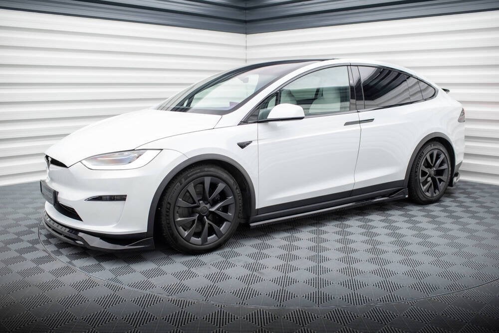 Voorlip sideskirt diffuser splitter - Tesla Model X 21+, Ophalen of Verzenden