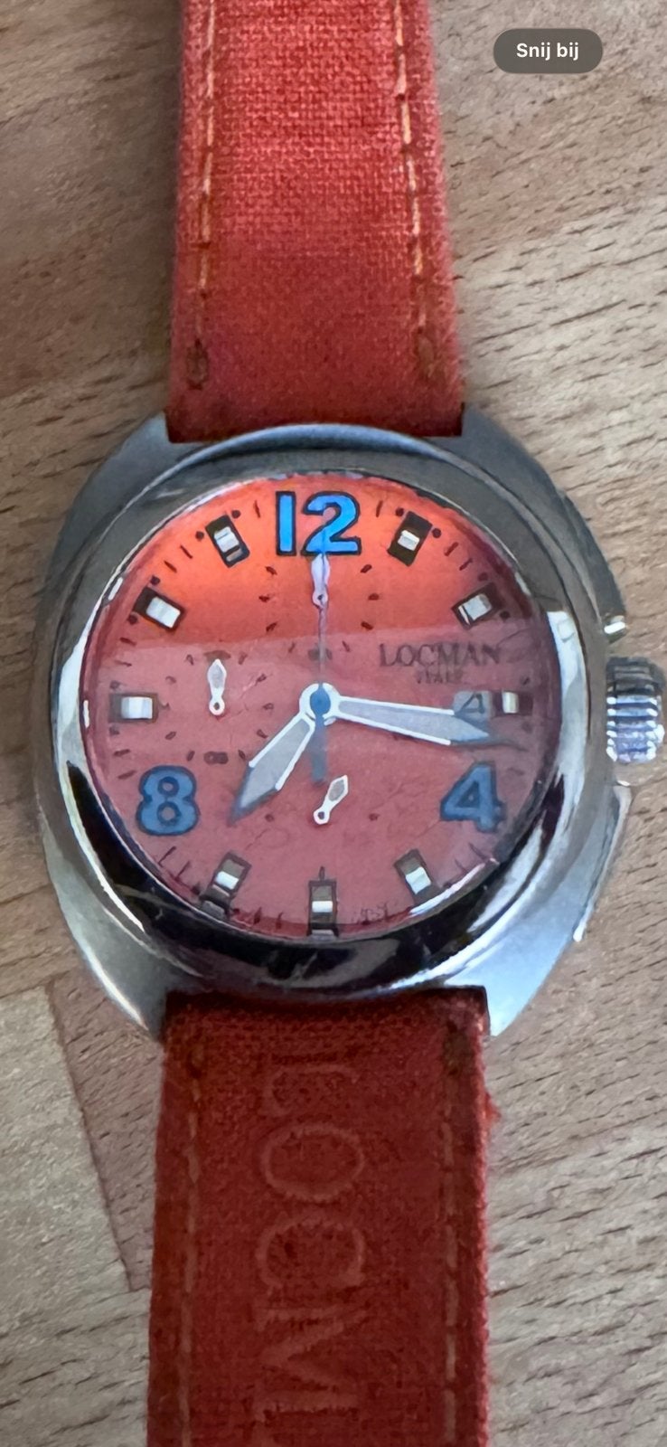 Oranje Locman Mare Italy Titanium Horloge - Oranje Bandje, Overige merken, Overige materialen, Gebruikt, Polshorloge