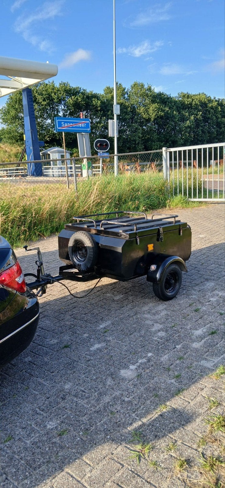 mooi handig bagagewagentje die heel mooi achter de auto ligt, Auto diversen, Ophalen, Gebruikt