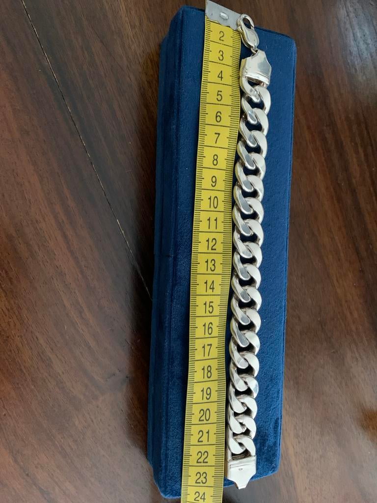 Zilveren schakelarmband 925, Sieraden, Tassen en Uiterlijk, Armbanden, Ophalen, Zo goed als nieuw, Zilver