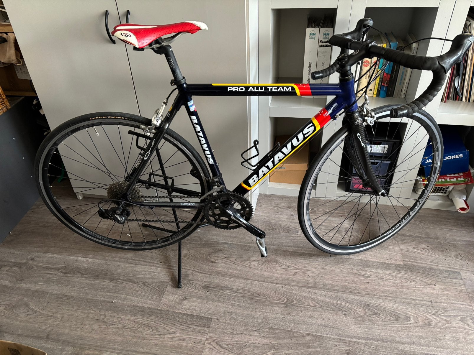 Alu-carbon 54 cm Batavus bankgirolotery proffesionele fiets, Ophalen, Batavus, Aluminium, Zo goed als nieuw