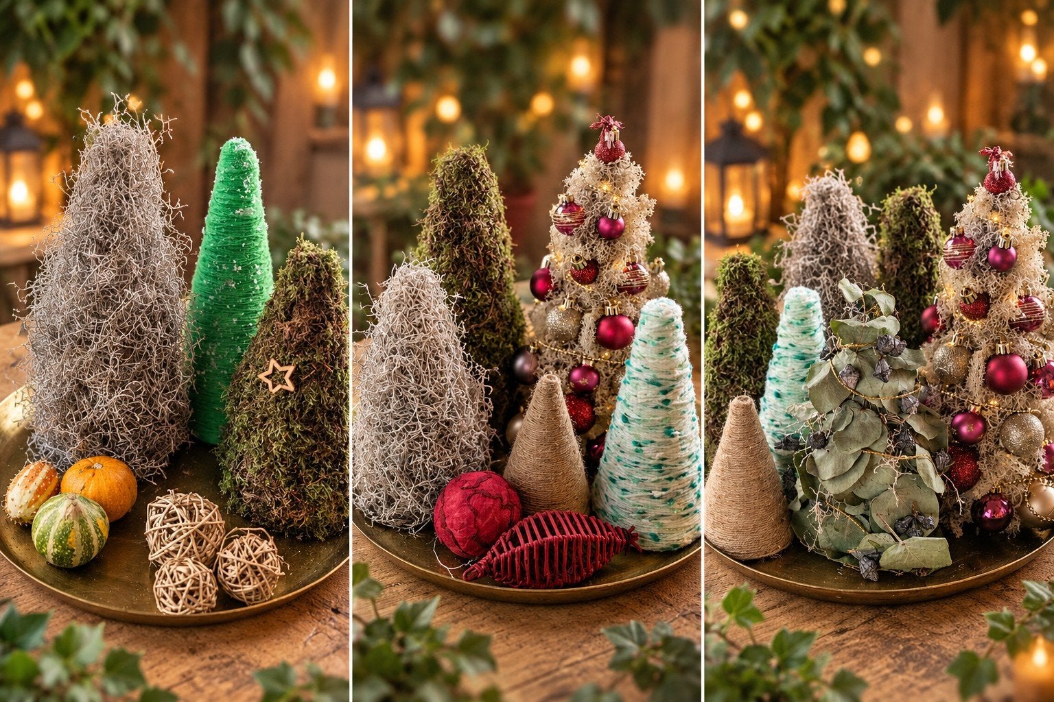 Handgemaakte boompjes! Herfst/Kerst, Ophalen of Verzenden, Nieuw, Natuurlijk materiaal, Kandelaar