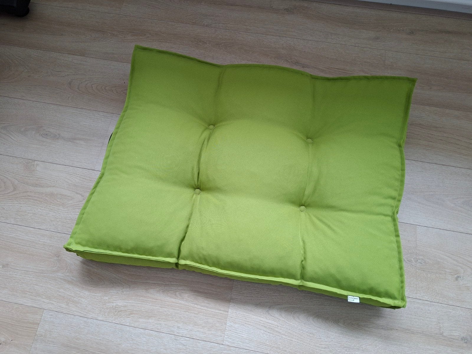 Lime-groen palletkussen Livarno 80x60cm, Tuin en Terras, Tuinmeubel-accessoires, Ophalen, Zo goed als nieuw