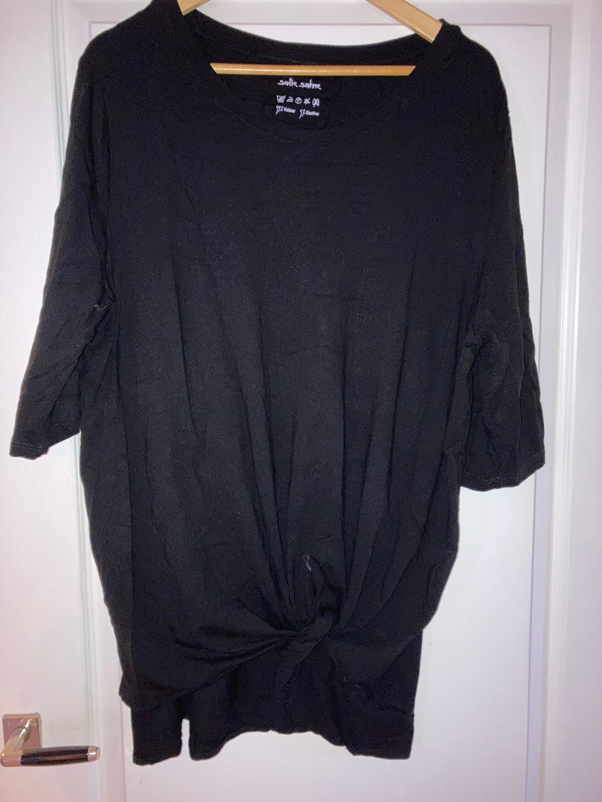 Sallie Sahne shirt zwart maat 50, Verzenden, Zo goed als nieuw, Zwart, Shirt of Top