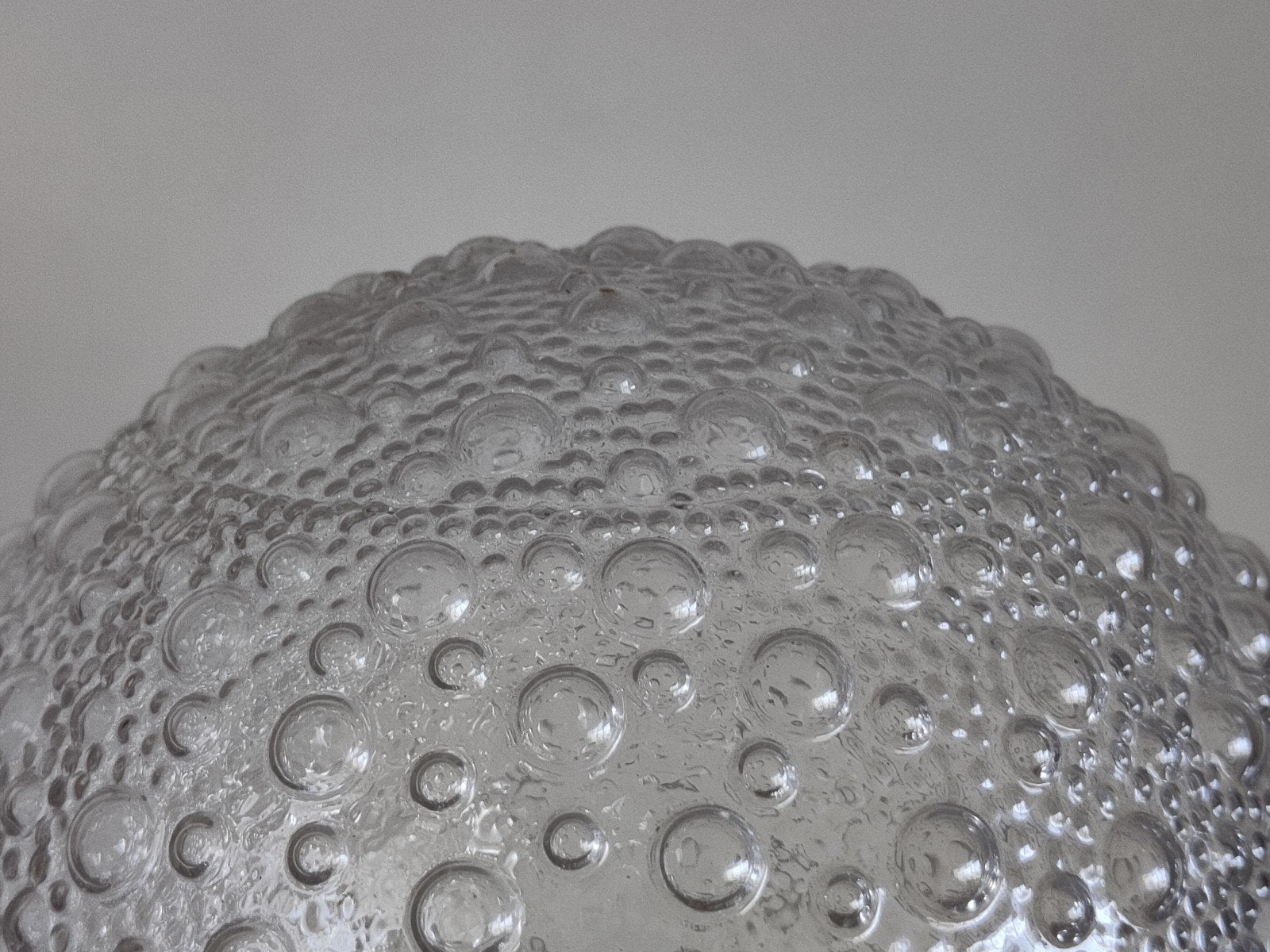 Vintage glazen bubbel lampje jaren 70 lamp space age stijl, Gebruikt, 18 cm, ., Glas