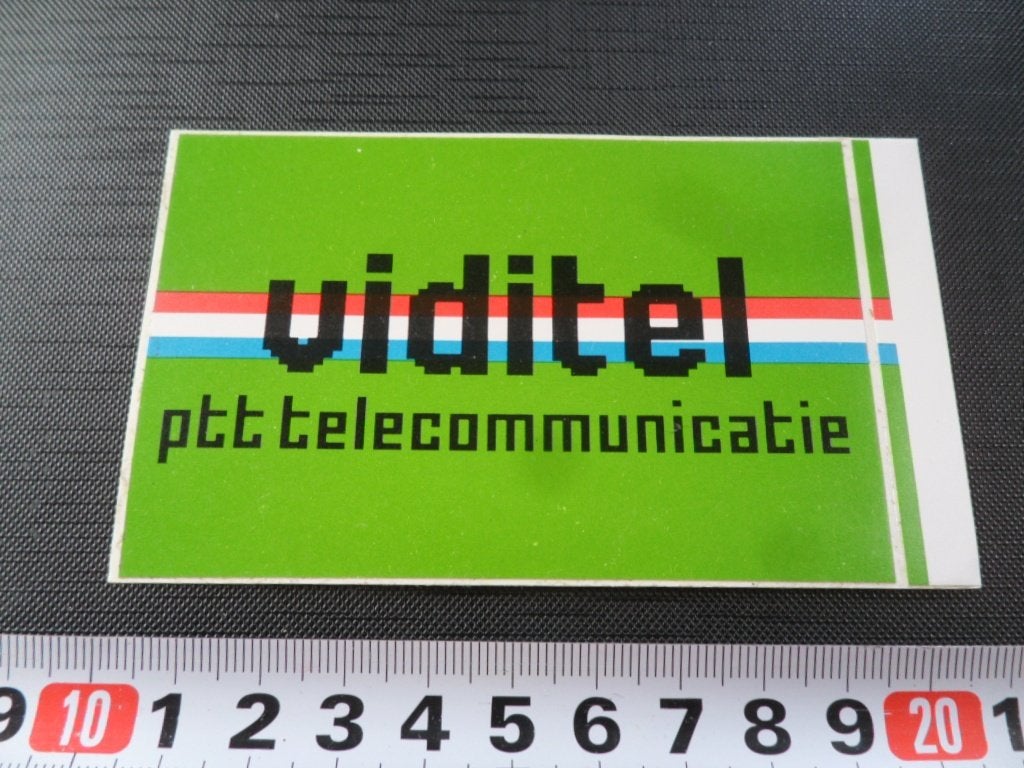 sticker PTT telecommunicatie  VIDITEL *, Ophalen of Verzenden, Zo goed als nieuw