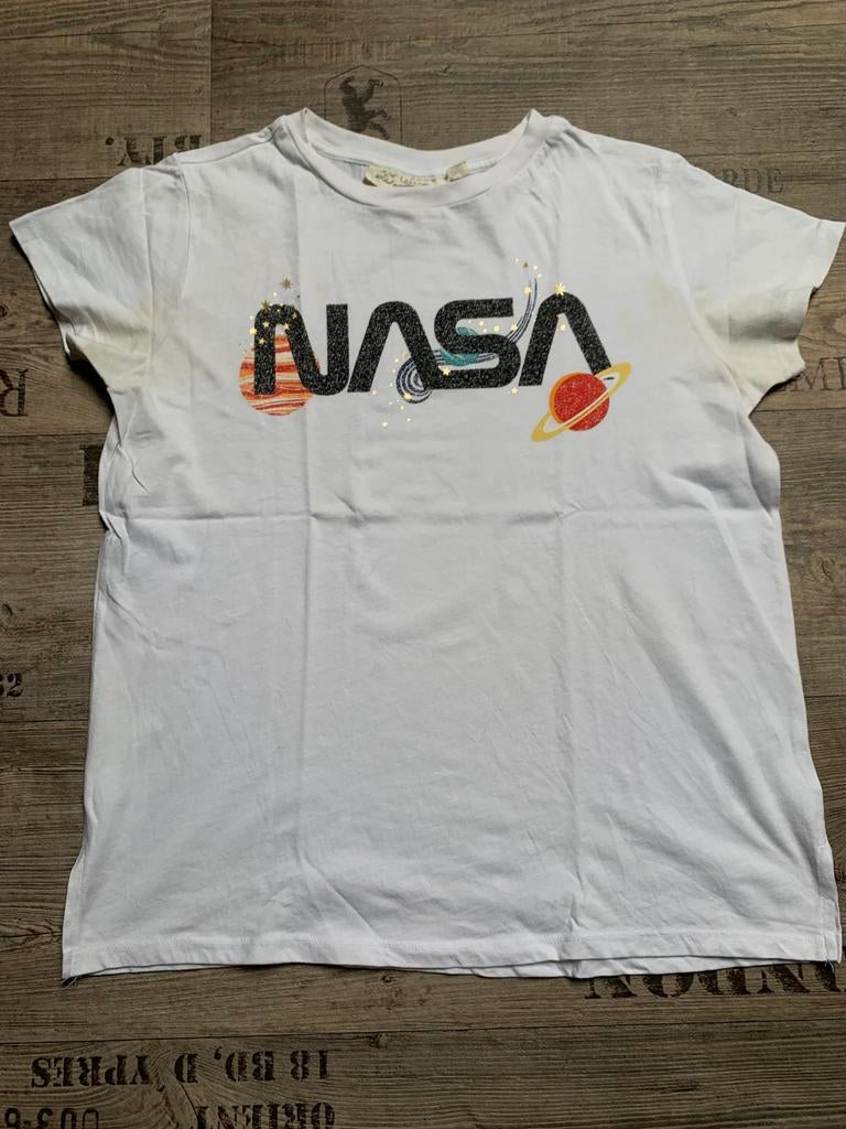 H&M NASA t-shirt, Kleding | Dames, Verzenden, Wit, Korte mouw, Maat 34 (XS) of kleiner