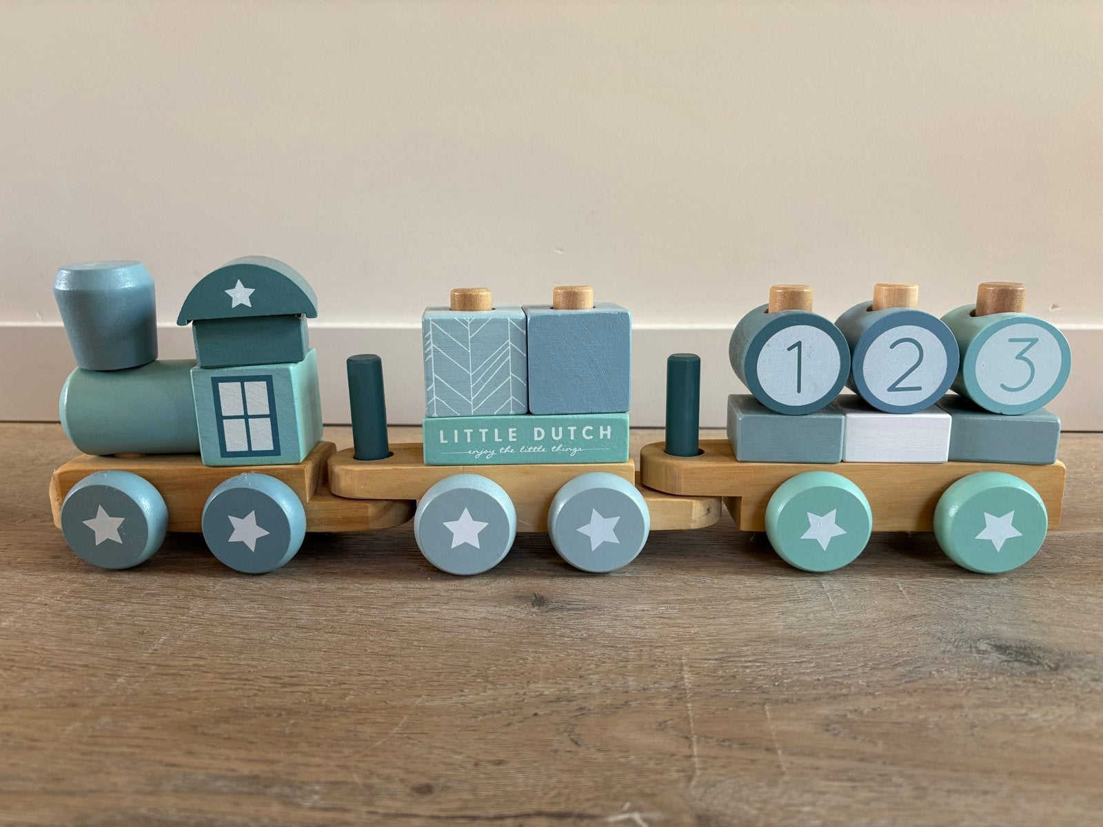 Little Dutch Houten Stapel- en Trekspeelgoed Trein, Ophalen of Verzenden, Zo goed als nieuw, Duw- of Trekspeelgoed