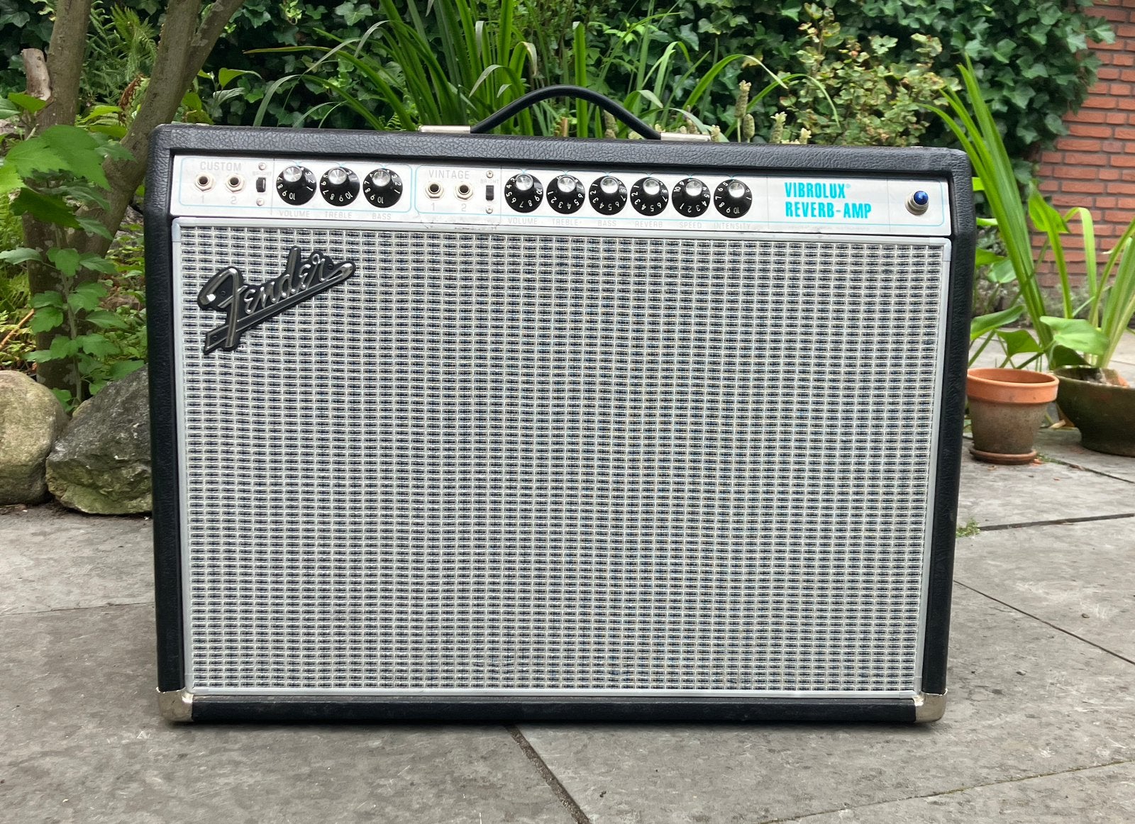 Fender Custom 68 Vibrolux buizen versterker met footswitch, Ophalen, Gebruikt, Minder dan 50 watt