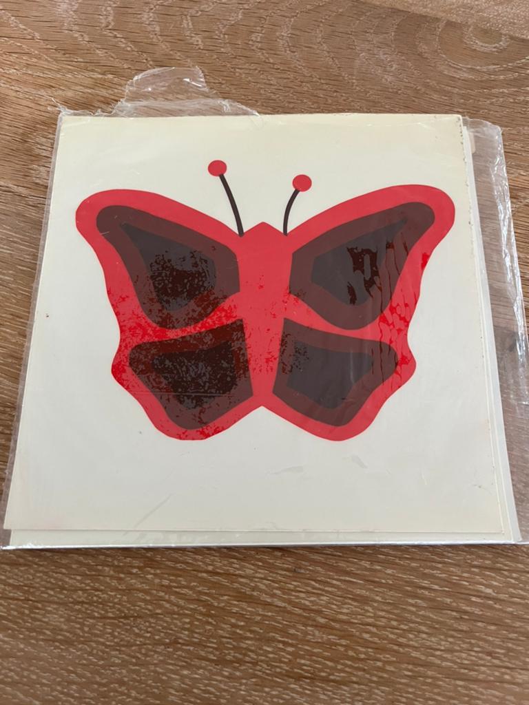 6 vintage vlinder tegelstickers, Verzenden, Nieuw