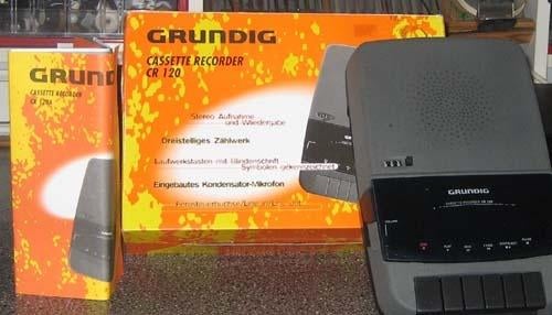 Grundig cassetterecorder op batt/220V..CR-120 als nw, Ophalen of Verzenden, Enkel, Overige merken, Tape counter