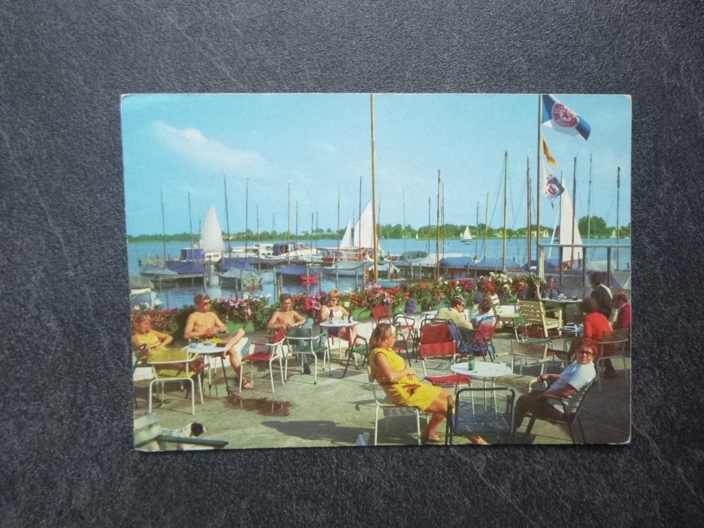 Loosdrecht, terras/boten, Verzenden, 1980 tot heden, Gelopen, Noord-Holland