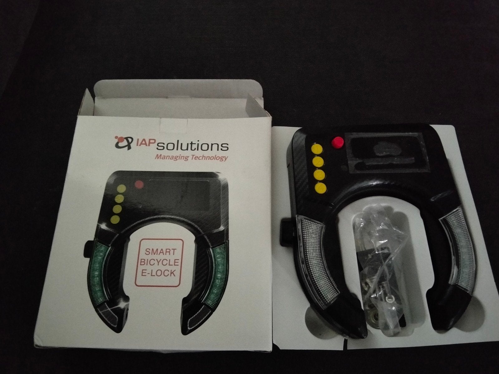 IAP Solutions Smart Bicycle E-Lock met Alarm, Fietsen en Brommers, Ophalen of Verzenden, Alarm, Zo goed als nieuw, Ringslot