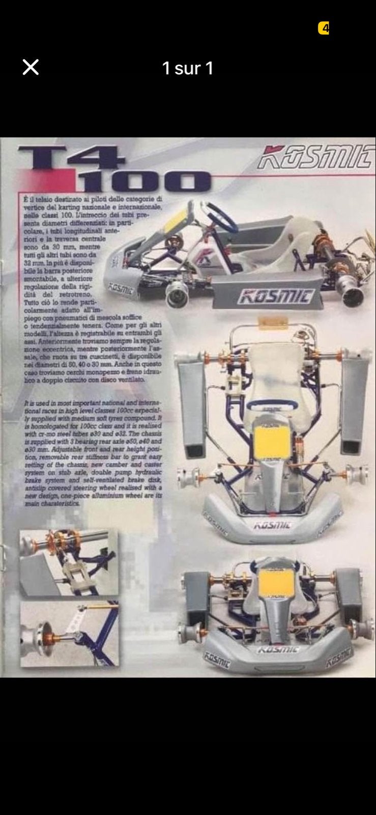 Gezocht: Kosmic T4-E Kart (2000-2002), Ophalen of Verzenden, Gebruikt, Kart