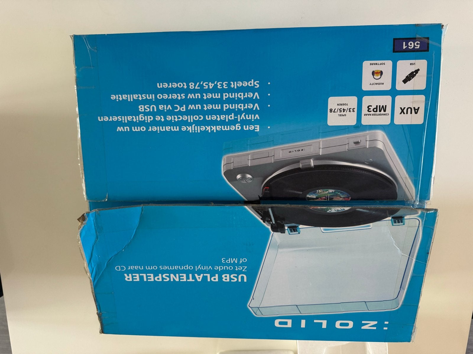 Zolid USB Platenspeler - Digitaliseer je vinylcollectie, Overige merken, Ophalen of Verzenden, Zo goed als nieuw, USB-aansluiting