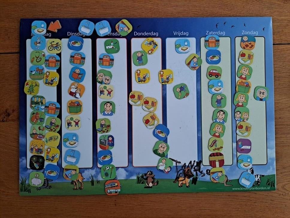 Kinderplanbord met magneten - Dagritmekaarten, Kinderen en Baby's, Ophalen of Verzenden, Zo goed als nieuw, Ontdekken