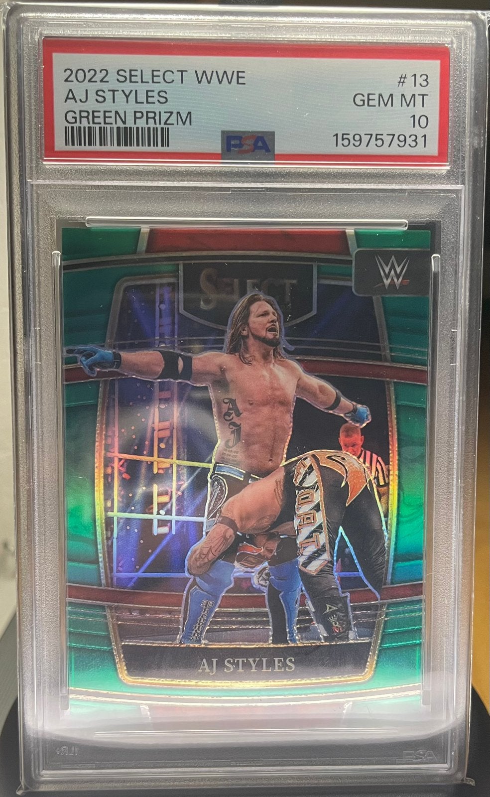 2022 Select AJ Styles Green Prizm, Ophalen of Verzenden, Zo goed als nieuw