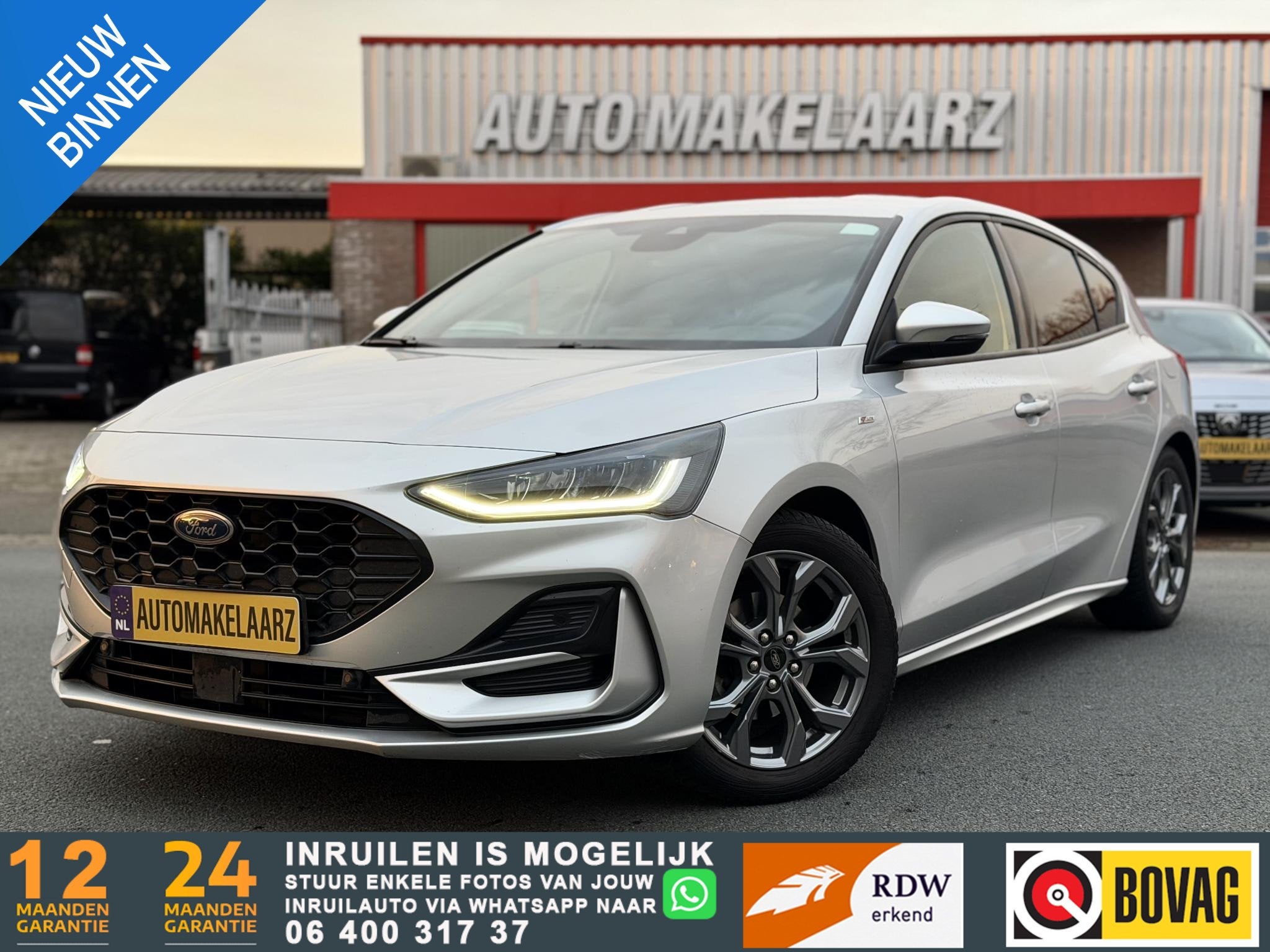 Ford Focus 1.0 EcoBoost Hybrid ST Line | Moondust Silver, Gebruikt, Euro 6, Handgeschakeld, 19 km/l