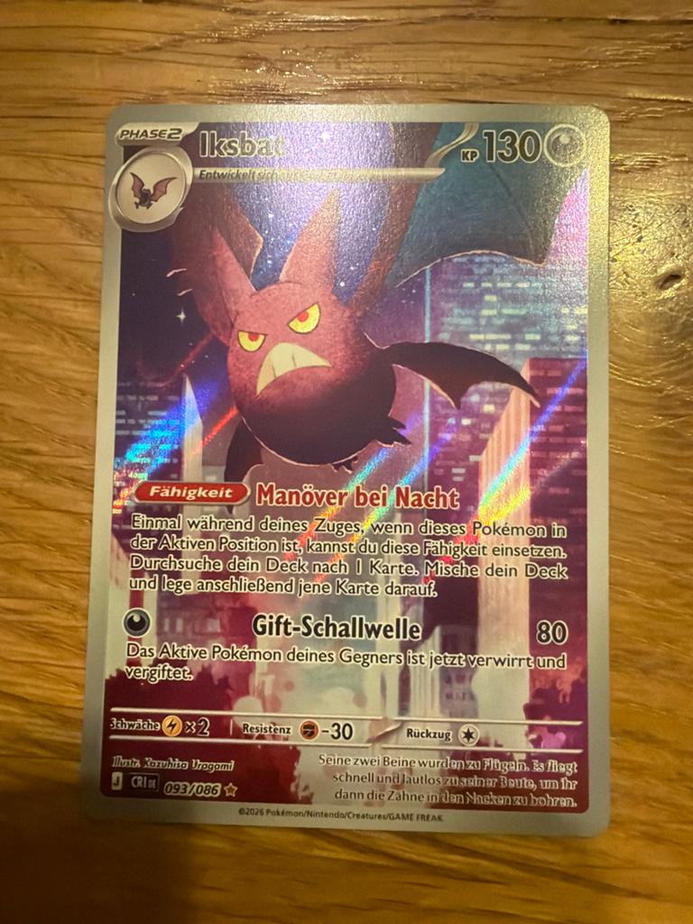 Ikbat Pokémon Kaart - Zeldzaam en in Topstaat!, Ophalen of Verzenden, Zo goed als nieuw, Losse kaart, Foil