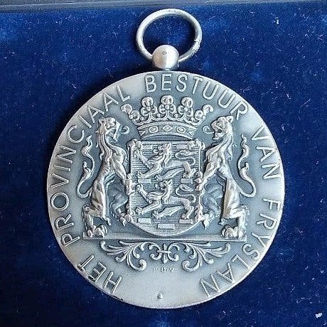 Oude CdK? penning medaille Provinciaal bestuur van Fryslân, Postzegels en Munten, Penningen en Medailles, Ophalen of Verzenden