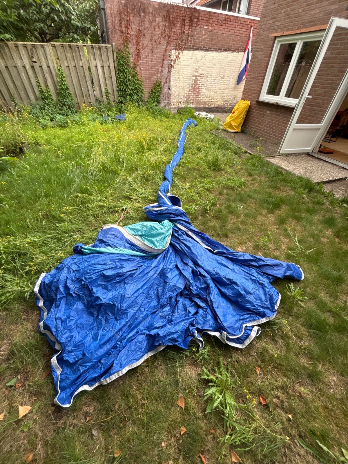 Blauwe Spinnaker, Watersport en Boten, Zeilen en Zeiltoebehoren, 30 tot 60 m², Spinnaker, Ophalen of Verzenden, Zo goed als nieuw
